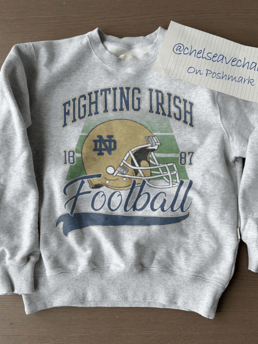 Vintage 1887 NCAA Notre Dame Fighting Irish Sweatshirt, University of Notre Dame